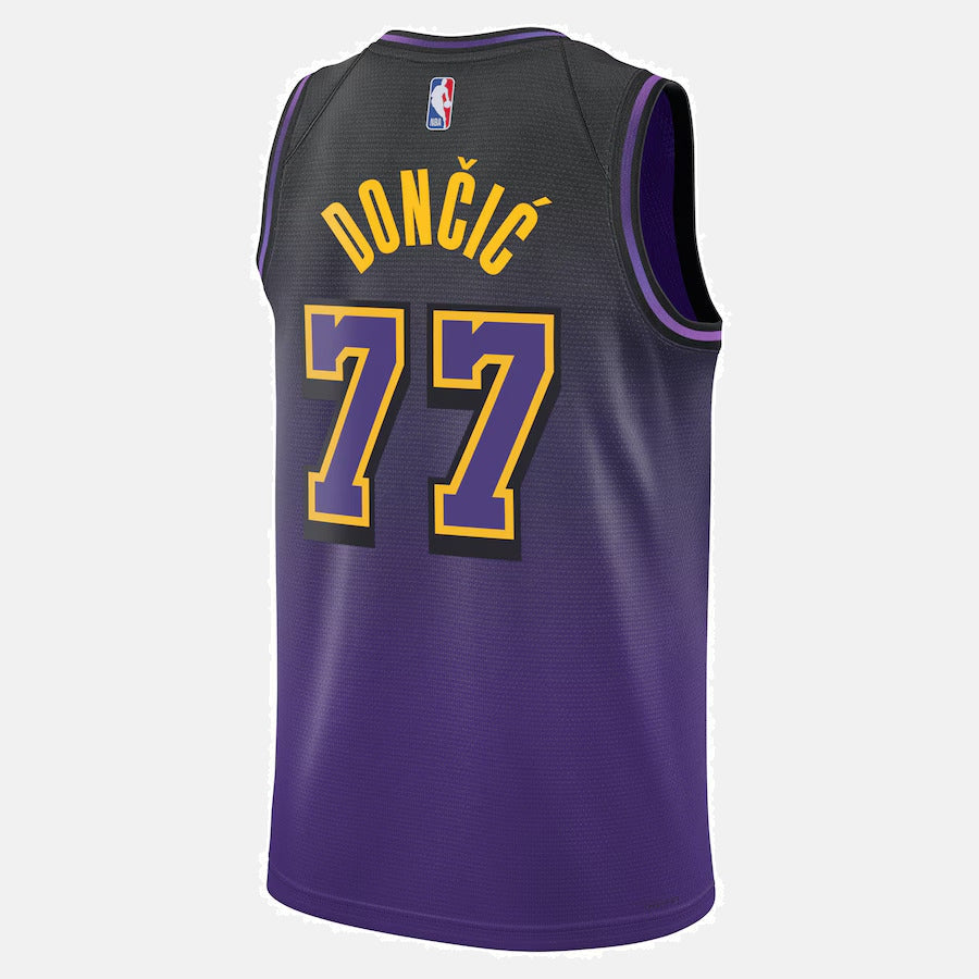 Los Angeles Lakers 2024 Jersey - Doncic 77 Purple Fade - photo 3