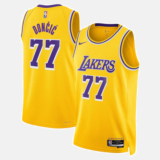 Los Angeles Lakers 2024 Jersey - Doncic 77 Gold