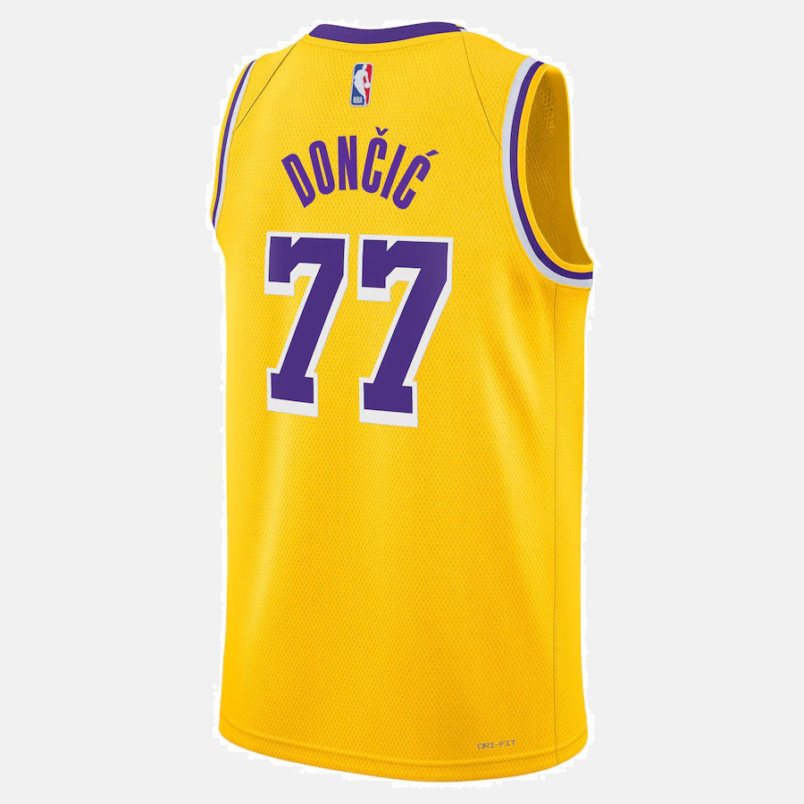 Los Angeles Lakers 2024 Jersey - Doncic 77 Gold - photo 3
