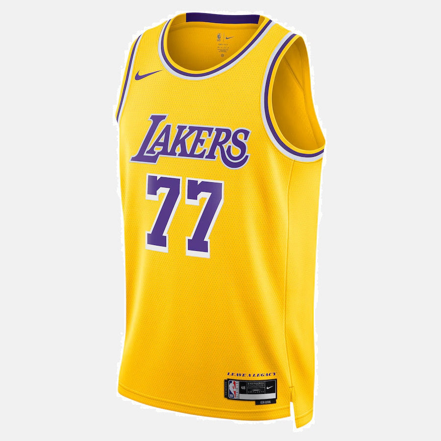 Los Angeles Lakers 2024 Jersey - Doncic 77 Gold - photo 2