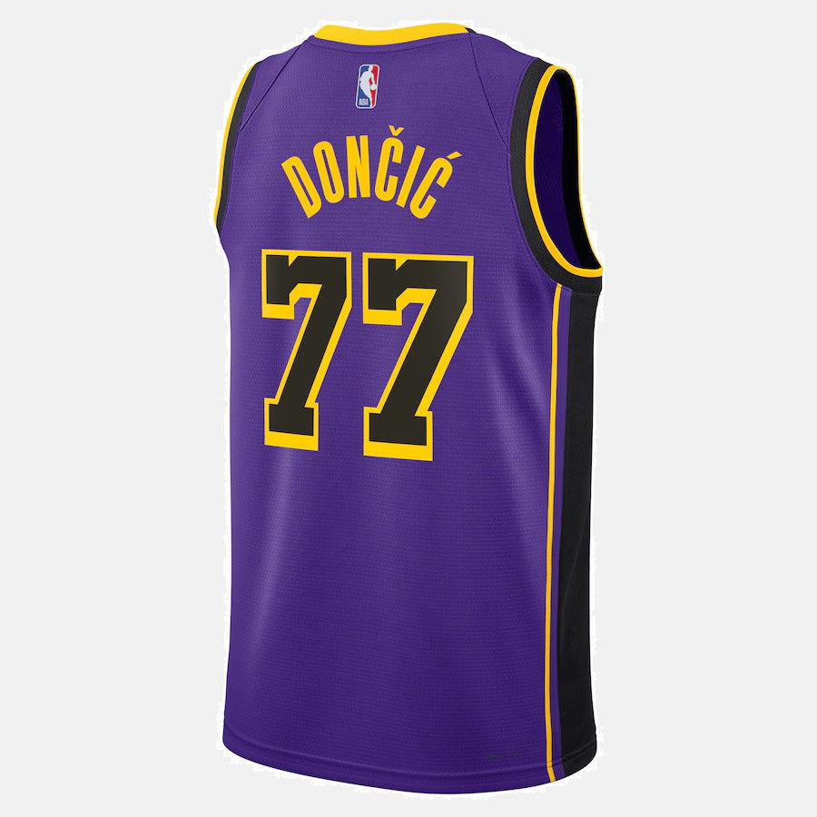 Los Angeles Lakers 2024 Jersey - Doncic 77 Purple - photo 3
