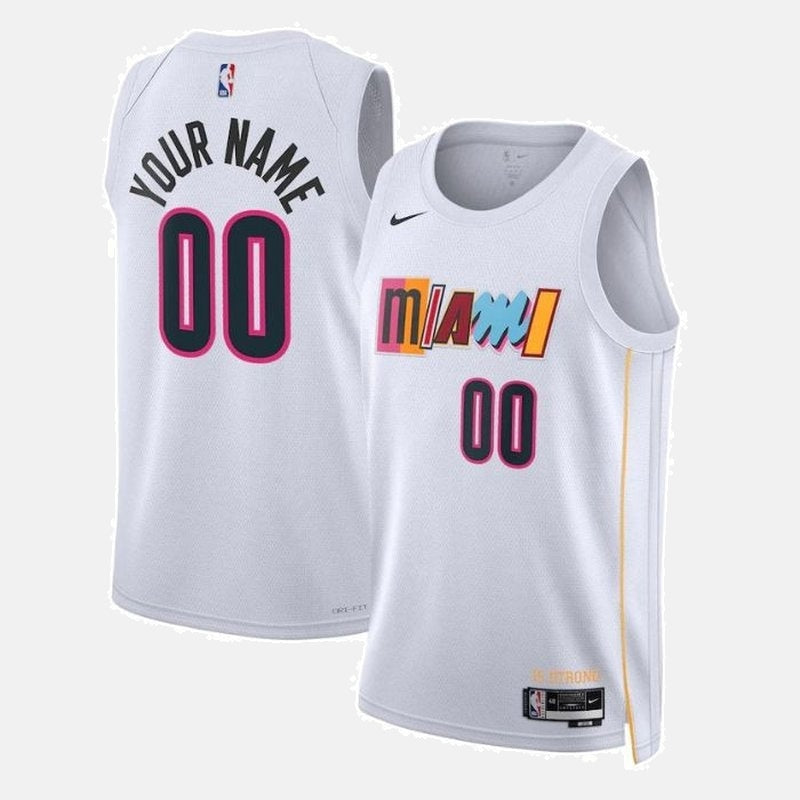 Miami Heat 2023 Jersey - White Multicolor Script