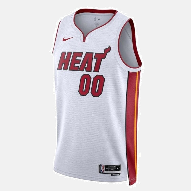 Miami Heat 2023 Jersey - White Red Side Panel - photo 2