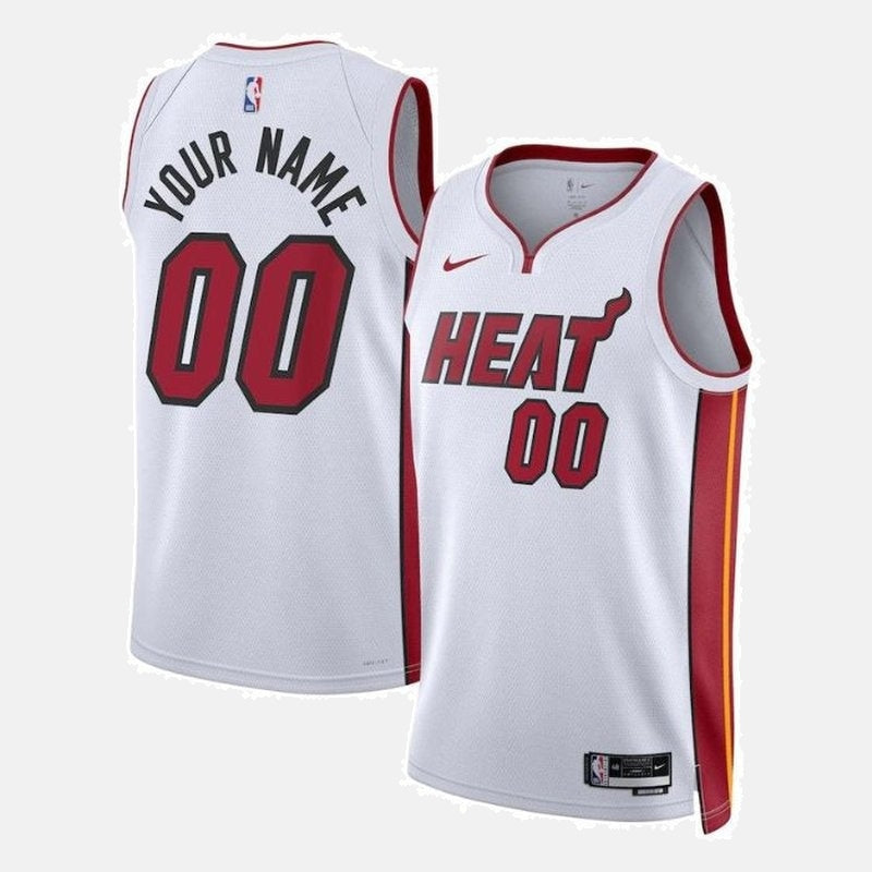 Miami Heat 2023 Jersey - White Red Side Panel