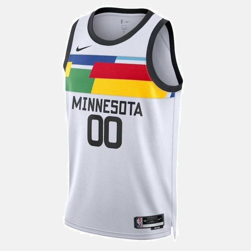 Minnesota Timberwolves 2023 Jersey - White Color Stripes Custom - photo 2