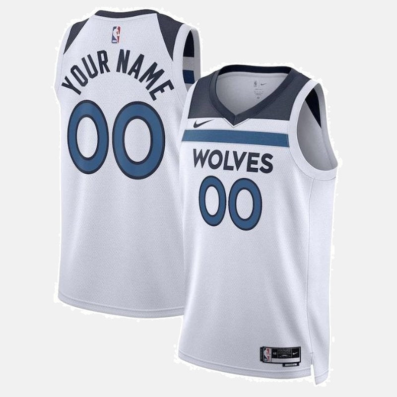 Minnesota Timberwolves 2023 Jersey - White Navy Custom