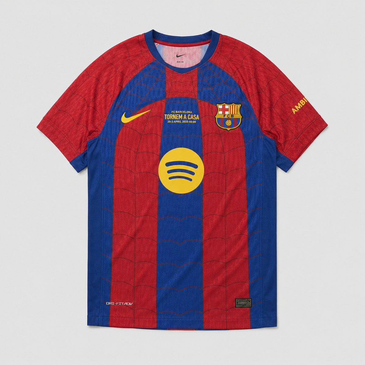 Camisa Barcelona Edição Especial Jogador - Azul Listras Vermelhas