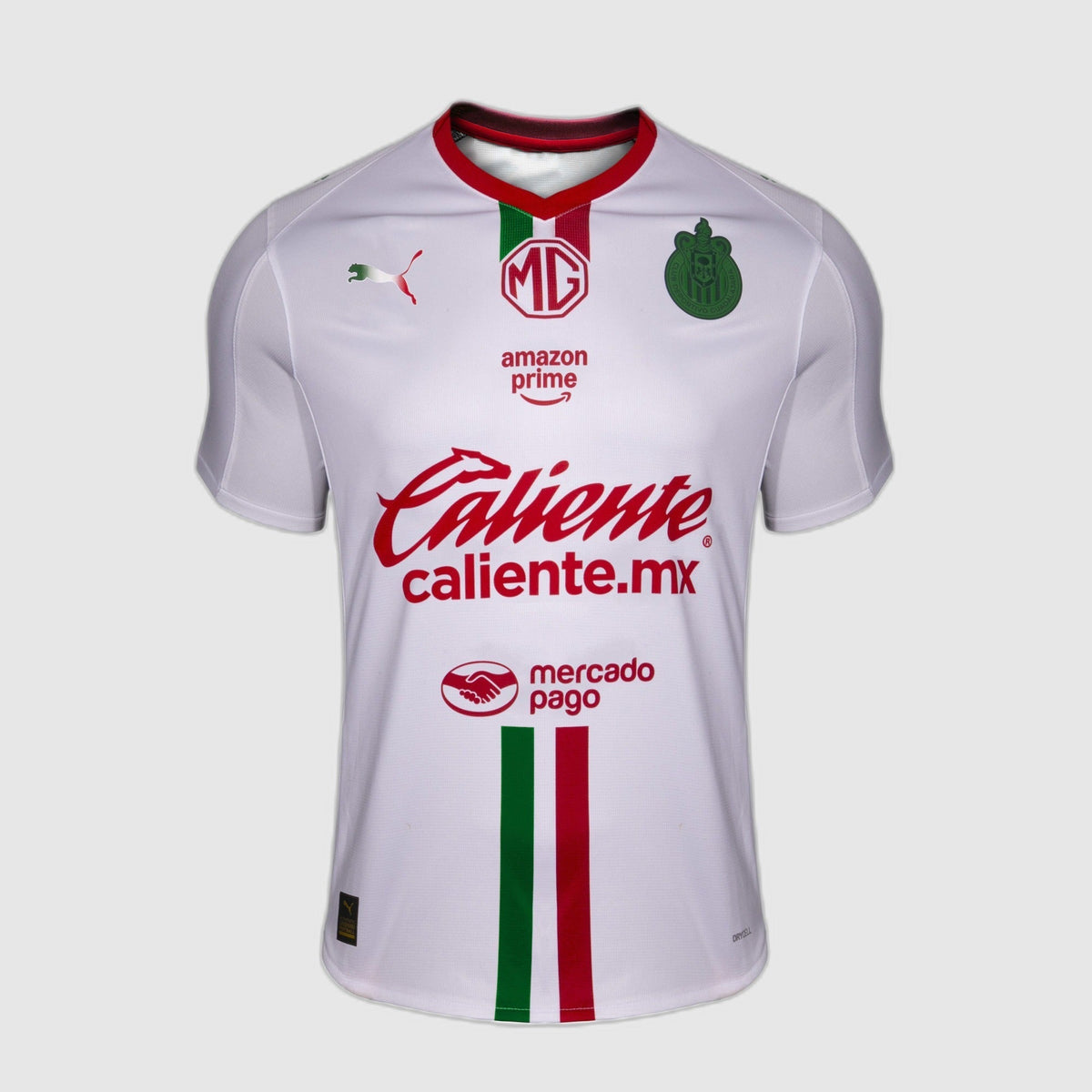 Chivas Guadalajara Away Jersey 2025/26 - White Green Red Stripe