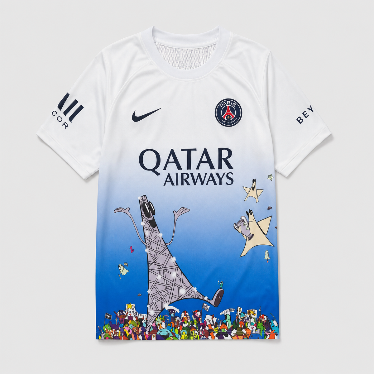 Camisa Paris Saint-Germain Edição Especial Torcedor - Branca Ilustrada