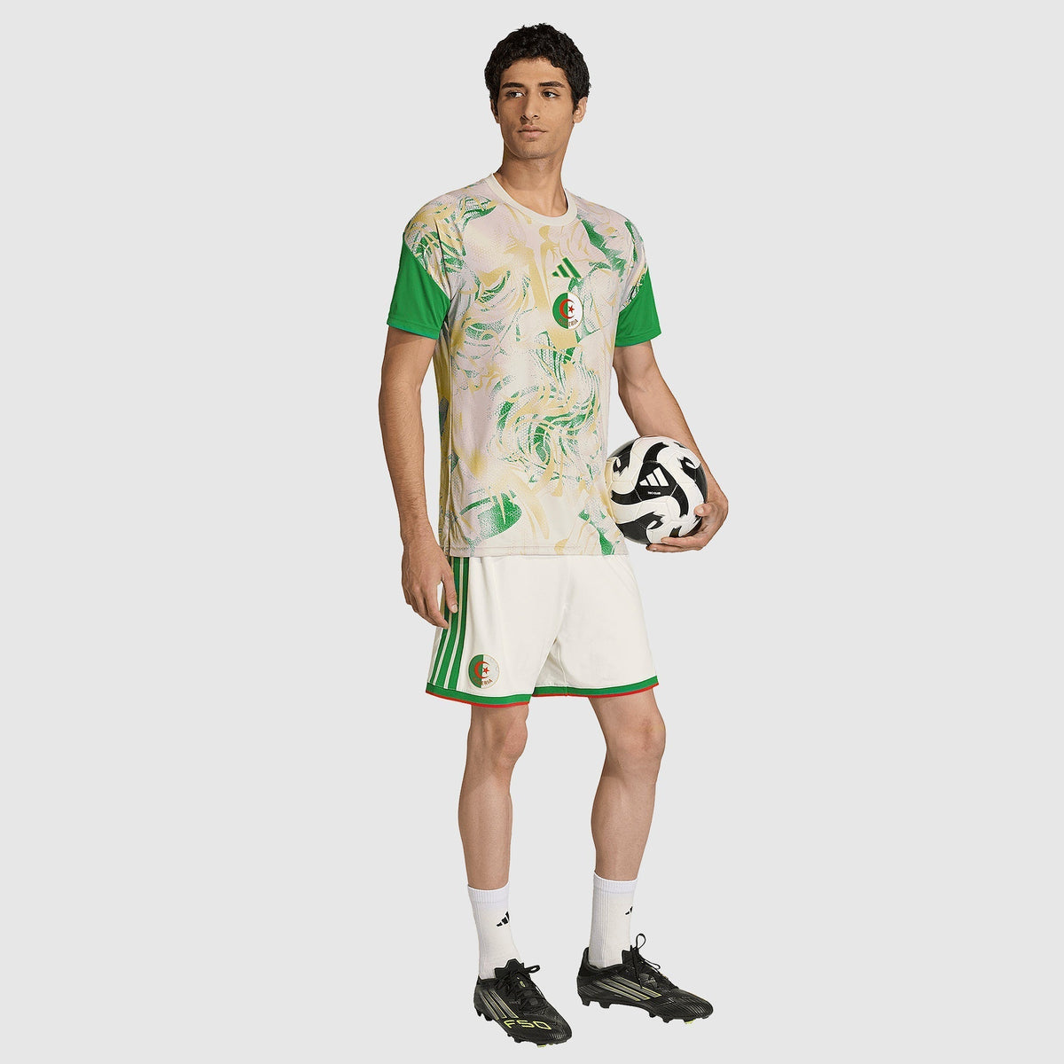 Algeria Pre-Match Jersey 2026/27 - Cream Green Swirl - photo 3
