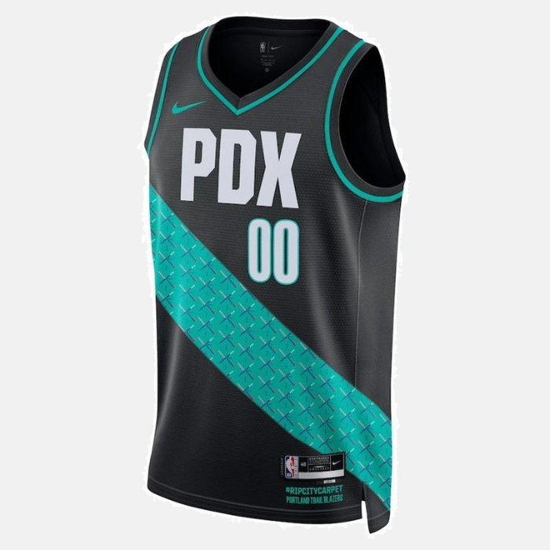 Portland Trail Blazers 2023 Jersey - Black And Teal PDX - photo 2