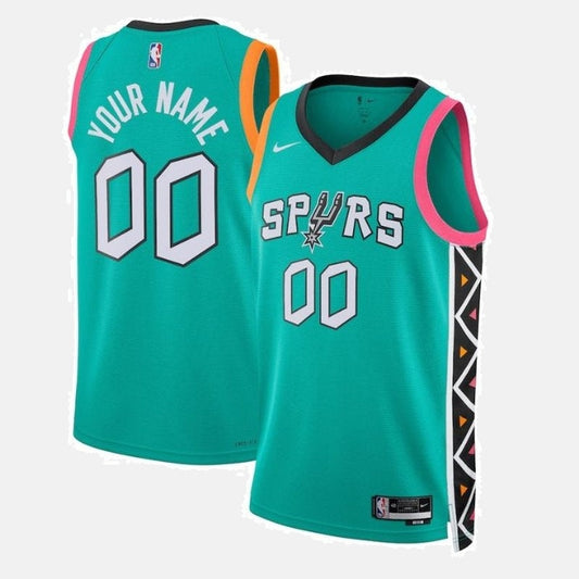San Antonio Spurs 2023 Jersey - Custom 00 Teal