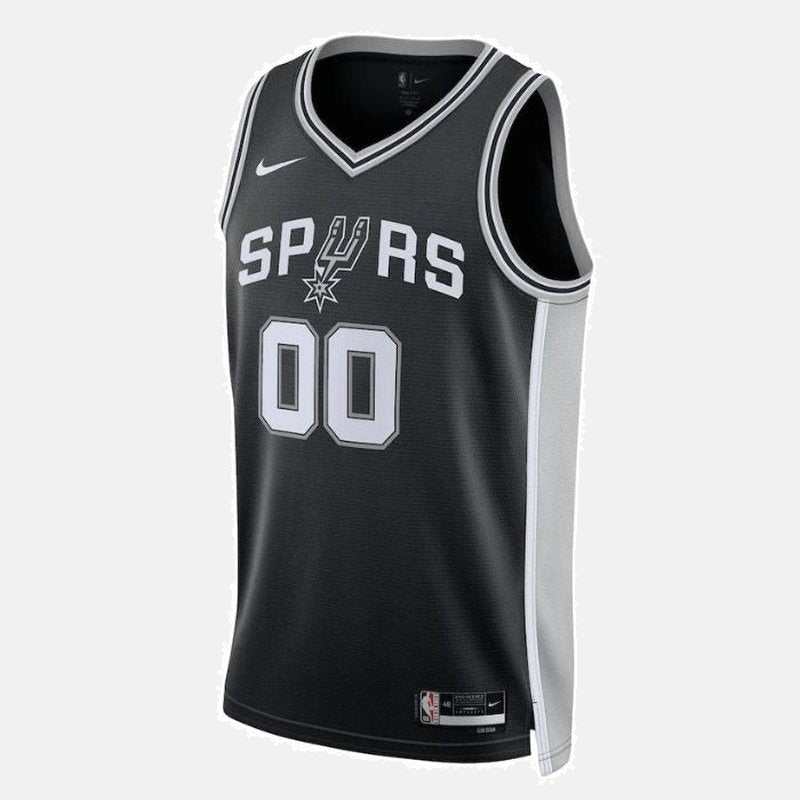 San Antonio Spurs 2023 Jersey - Custom 00 Black Spurs - photo 2