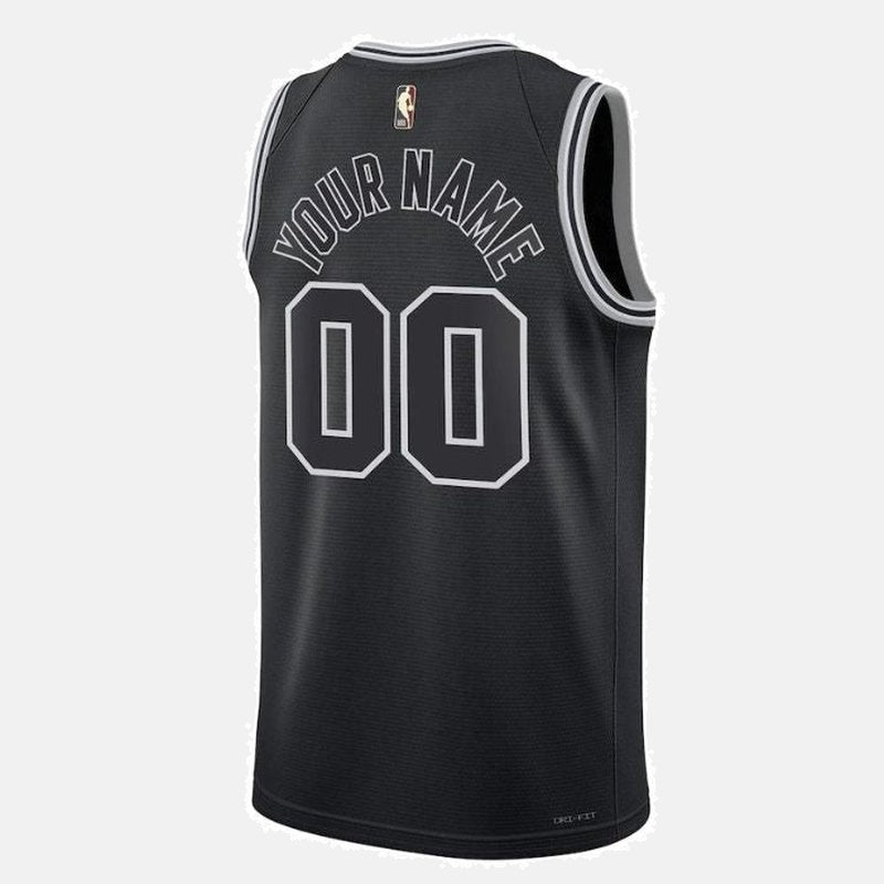 San Antonio Spurs 2023 Jersey - Custom 00 Black Outline - photo 2