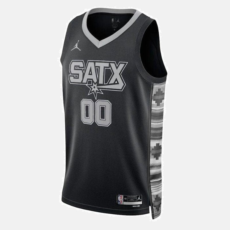 San Antonio Spurs 2023 Jersey - Custom 00 Black SATX - photo 2