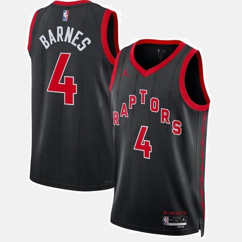 Toronto Raptors 2023 Jersey - Barnes 4 Black