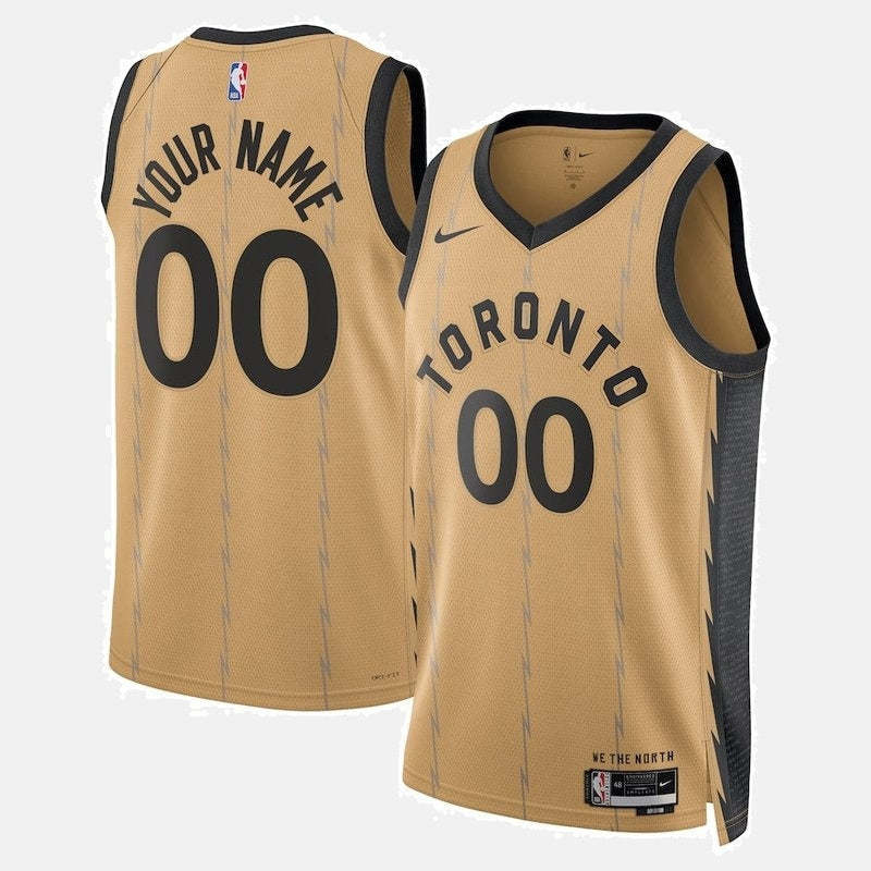 Toronto Raptors Jersey 2023/24 - Custom 00 Gold