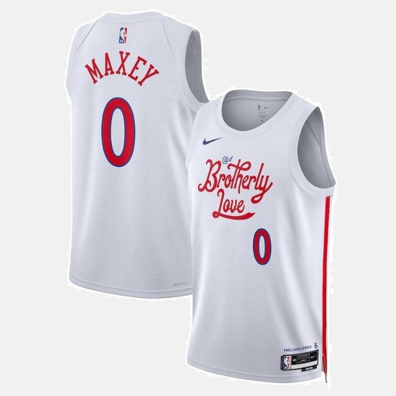 Philadelphia 76ers 2023 Jersey - Maxey 0 White